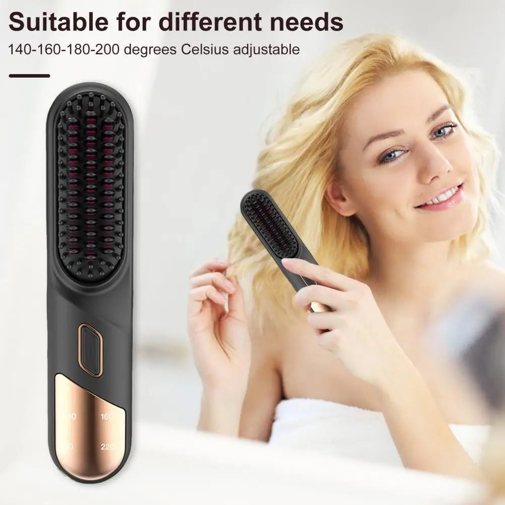 Hair Straightener - Cordless, Wes or Dry Hair Straightener Brush - HNGoods