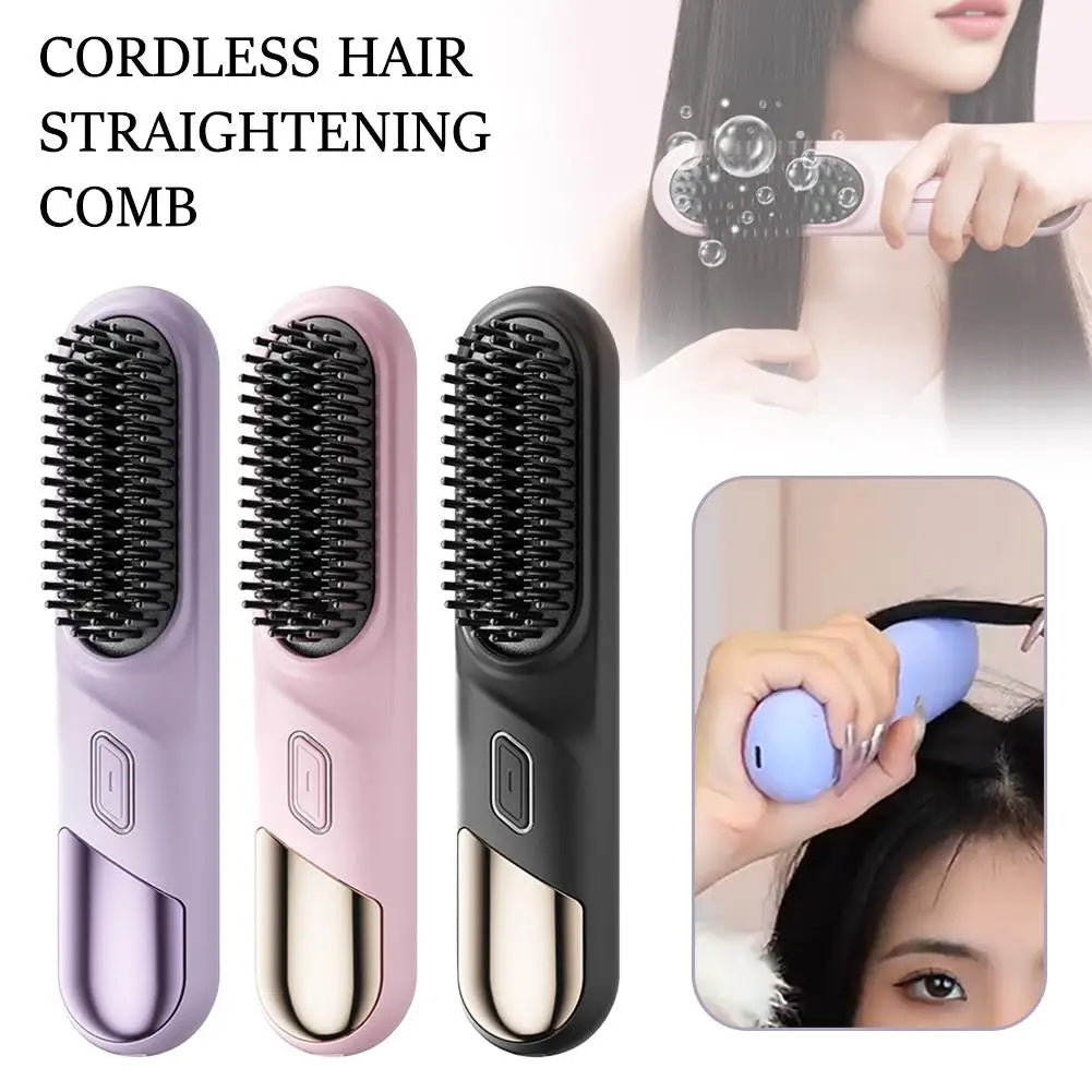 Hair Straightener - Cordless, Wes or Dry Hair Straightener Brush - HNGoods