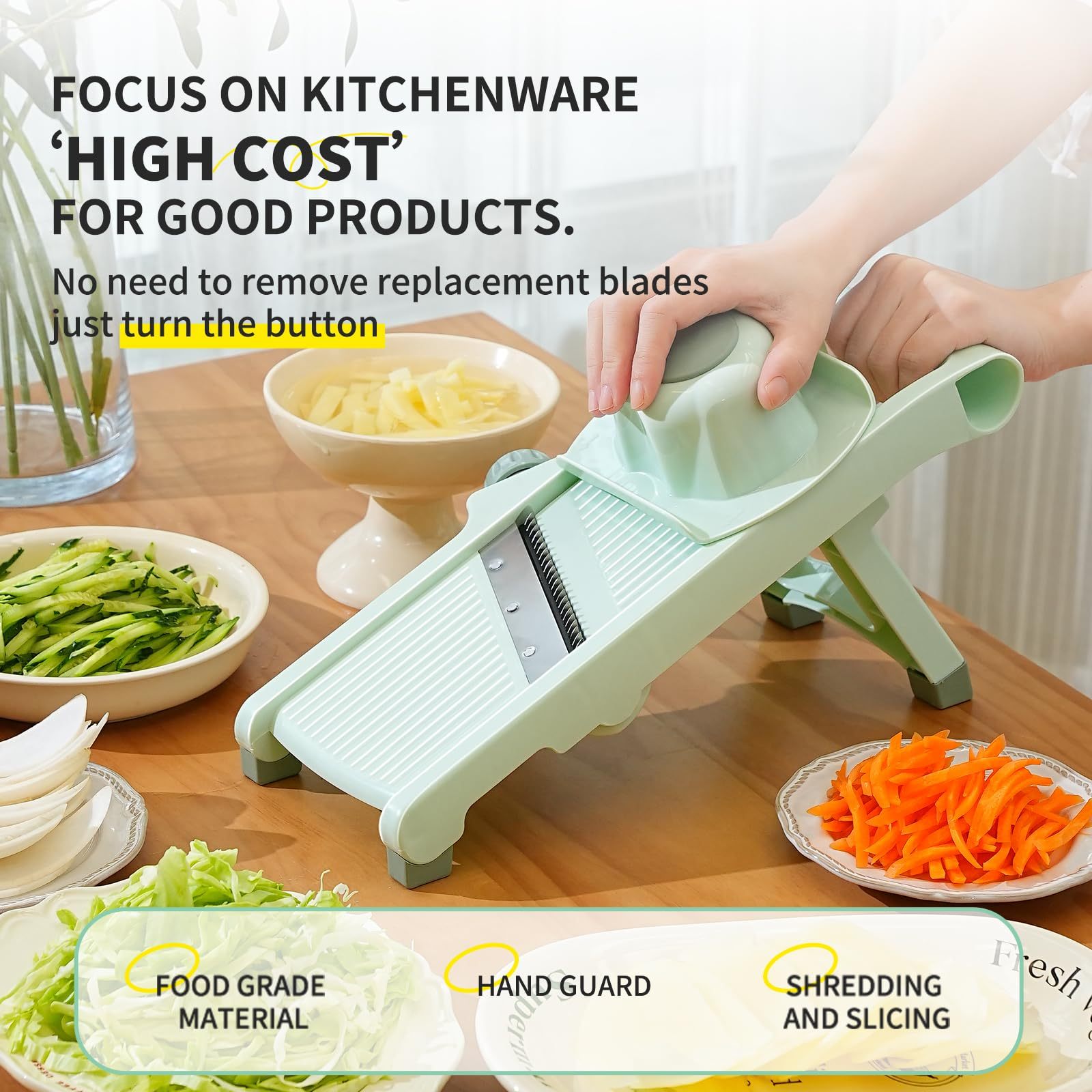 Vegetable Cutting - Slicer/Shredder/Multifunctional Slicer Grater With Handle - HNGoods