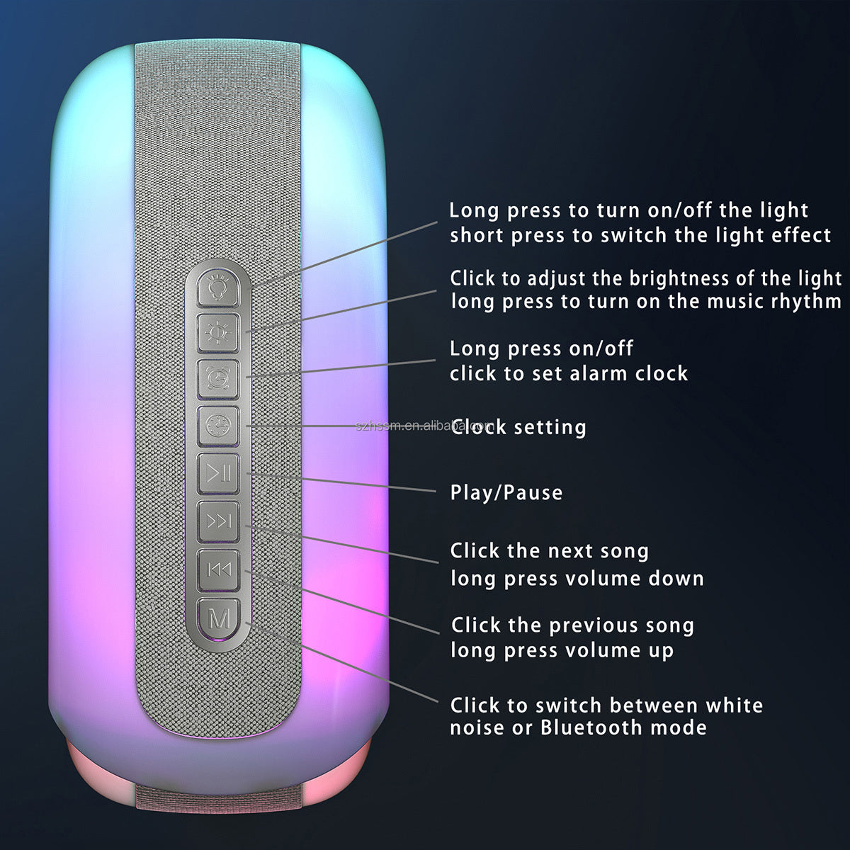 Conch Smart Light - Bluetooth Speaker &  Alarm Clock - HNGoods