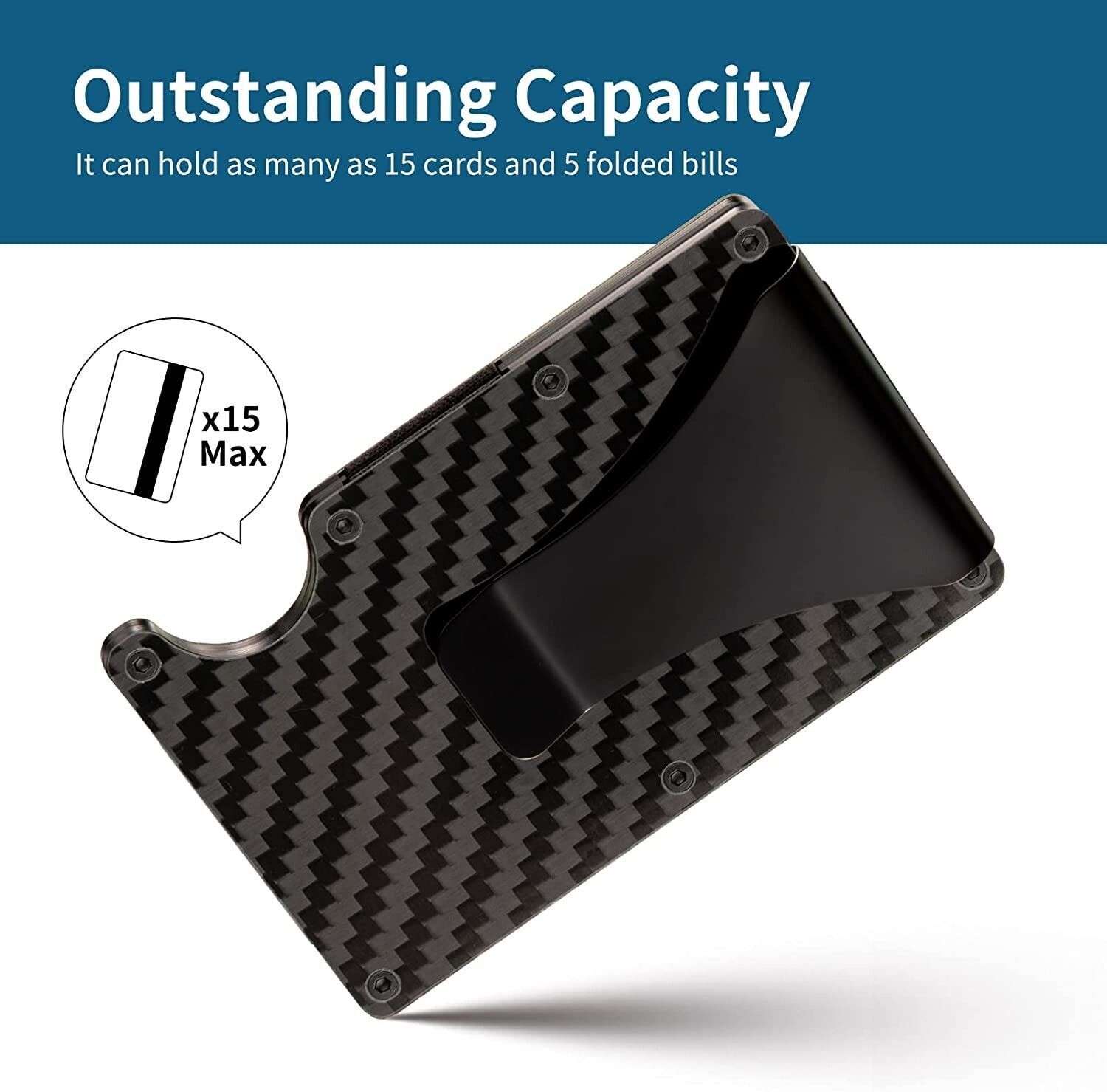 Carbon Fiber RFID Blocker Smart WalletHNGoods