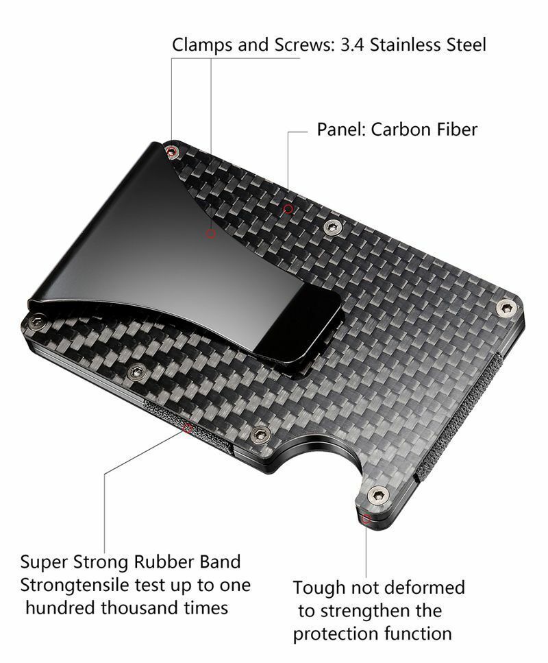 Carbon Fiber RFID Blocker Smart WalletHNGoods