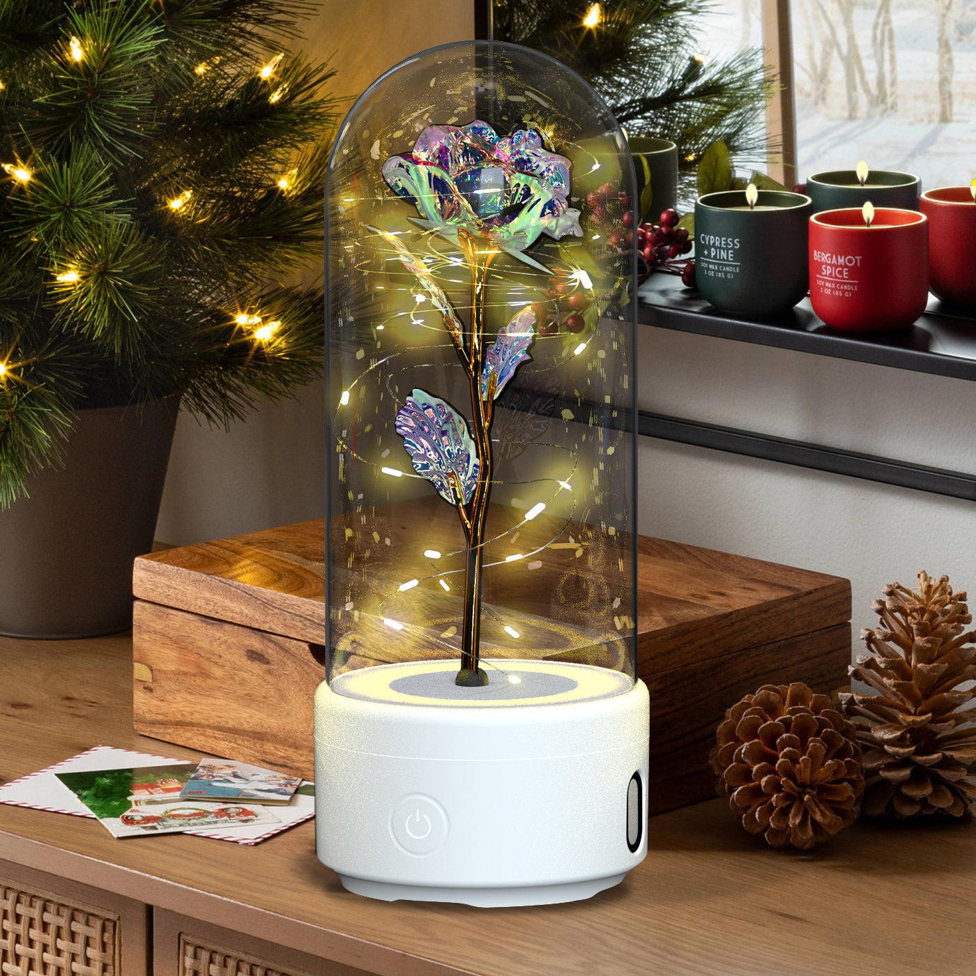 Rose Flowers LED Light And Bluetooth - 2 in 1 - HNGoods