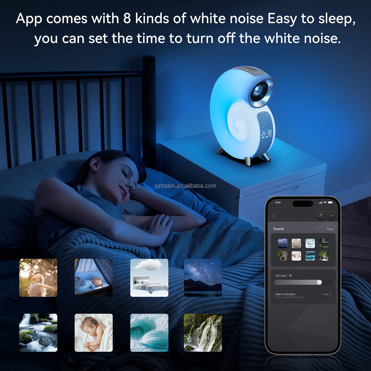 Conch Smart Light - Bluetooth Speaker &  Alarm Clock - HNGoods