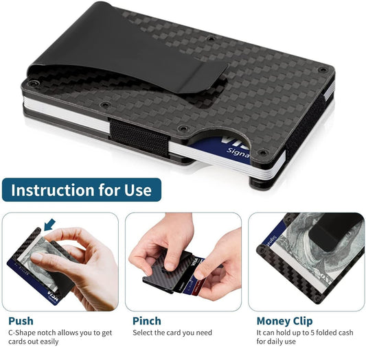 Carbon Fiber RFID Blocker Smart WalletHNGoods