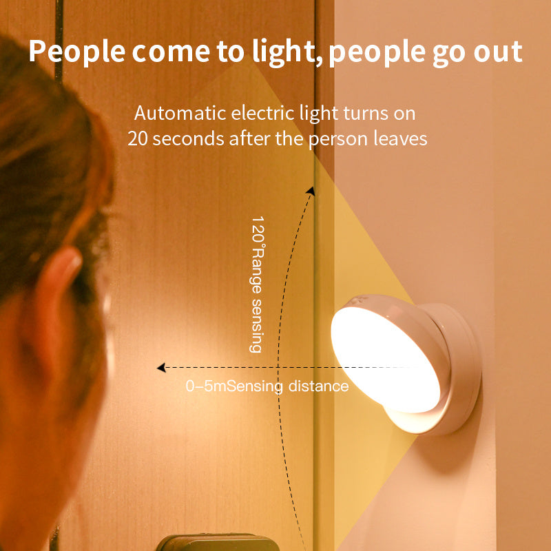 rotating human body sensor light